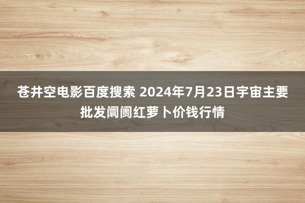 苍井空电影百度搜索 2024年7月23日宇宙主要批发阛阓红萝卜价钱行情