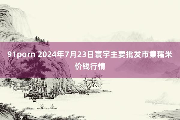 91porn 2024年7月23日寰宇主要批发市集糯米价钱行情