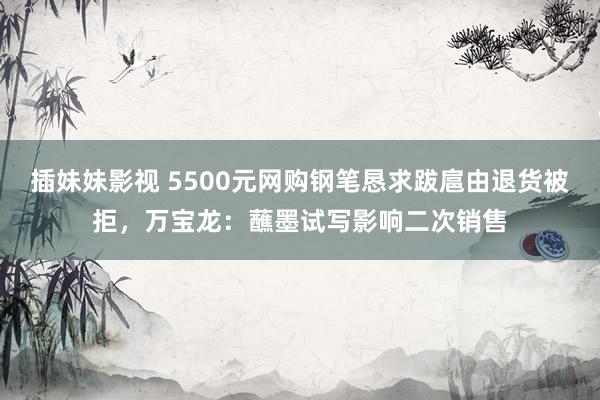 插妹妹影视 5500元网购钢笔恳求跋扈由退货被拒，万宝龙：蘸墨试写影响二次销售